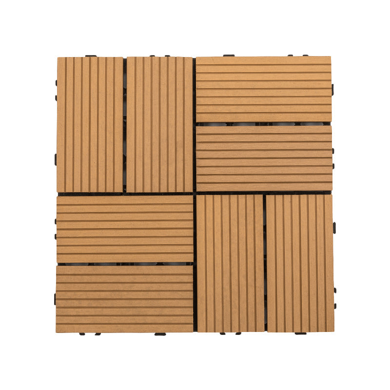 Lisslune | Deck Plank Loose Lay Manufactured Wood Panels Patio Tiles Outdoor Flooring