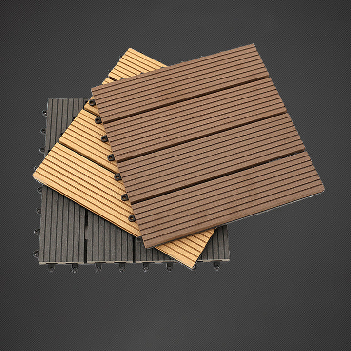 Lisslune | Deck Plank Loose Lay Manufactured Wood Panels Patio Tiles Outdoor Flooring