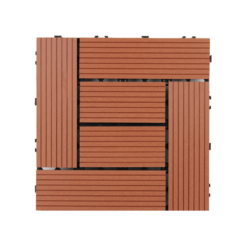 Lisslune | Deck Plank Loose Lay Manufactured Wood Panels Patio Tiles Outdoor Flooring