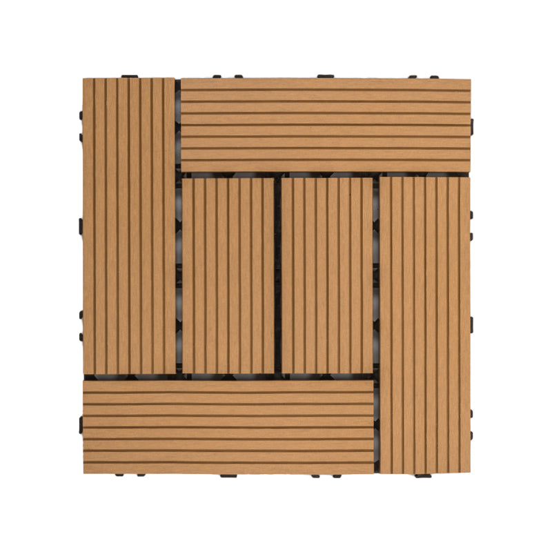 Lisslune | Deck Plank Loose Lay Manufactured Wood Panels Patio Tiles Outdoor Flooring
