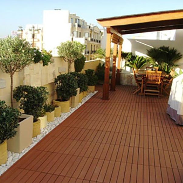 Lisslune | Deck Plank Loose Lay Manufactured Wood Panels Patio Tiles Outdoor Flooring