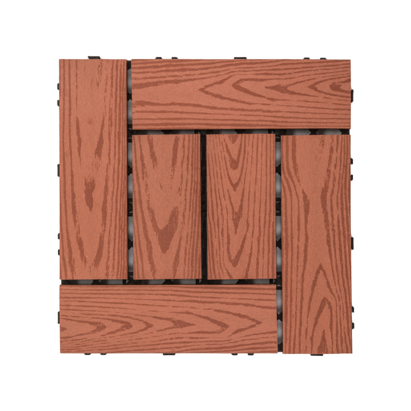 Lisslune | Deck Plank Loose Lay Manufactured Wood Panels Patio Tiles Outdoor Flooring
