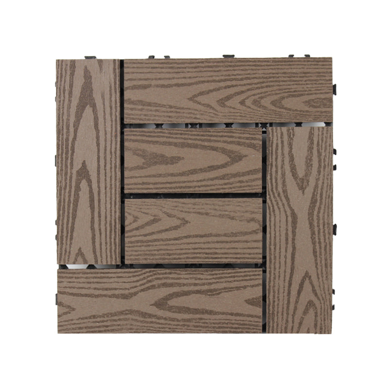 Lisslune | Deck Plank Loose Lay Manufactured Wood Panels Patio Tiles Outdoor Flooring