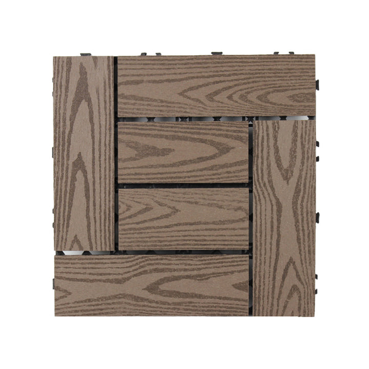 Lisslune | Deck Plank Loose Lay Manufactured Wood Panels Patio Tiles Outdoor Flooring