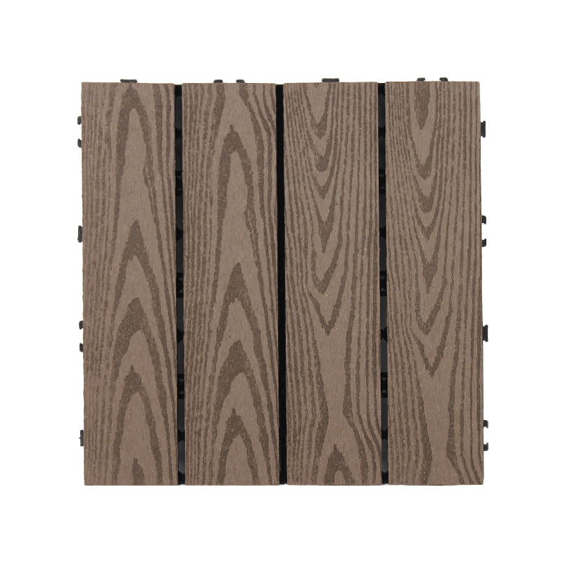 Lisslune | Deck Plank Loose Lay Manufactured Wood Panels Patio Tiles Outdoor Flooring