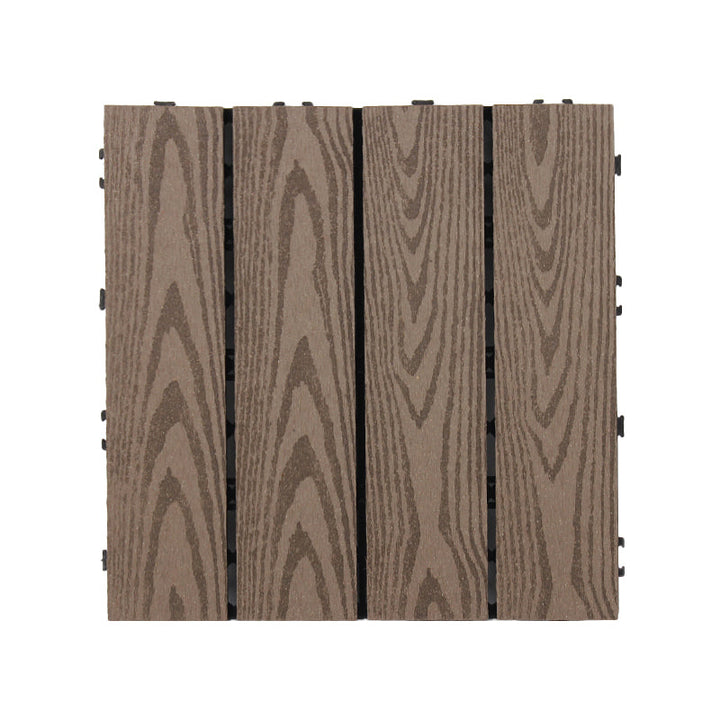 Lisslune | Deck Plank Loose Lay Manufactured Wood Panels Patio Tiles Outdoor Flooring