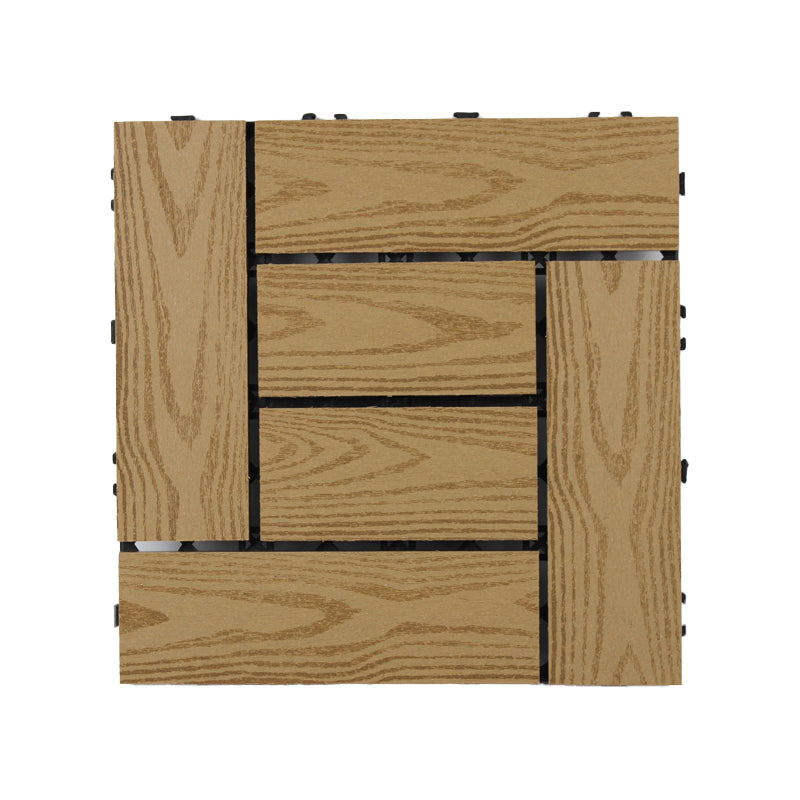 Lisslune | Deck Plank Loose Lay Manufactured Wood Panels Patio Tiles Outdoor Flooring