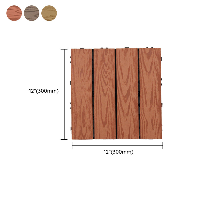 Lisslune | Deck Plank Loose Lay Manufactured Wood Panels Patio Tiles Outdoor Flooring