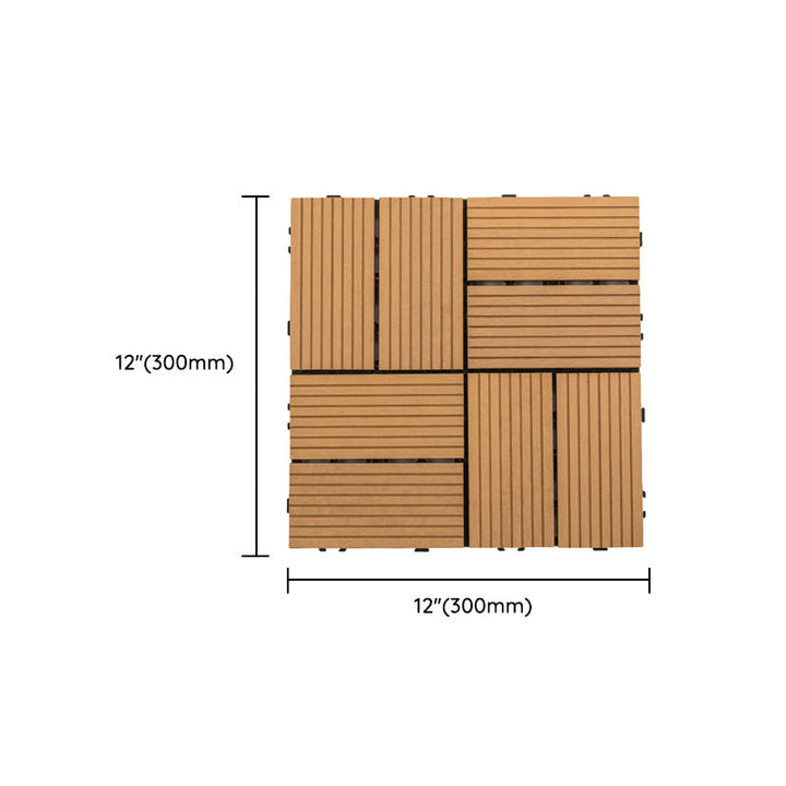 Lisslune | Deck Plank Loose Lay Manufactured Wood Panels Patio Tiles Outdoor Flooring