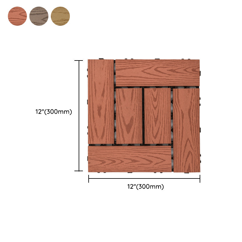 Lisslune | Deck Plank Loose Lay Manufactured Wood Panels Patio Tiles Outdoor Flooring