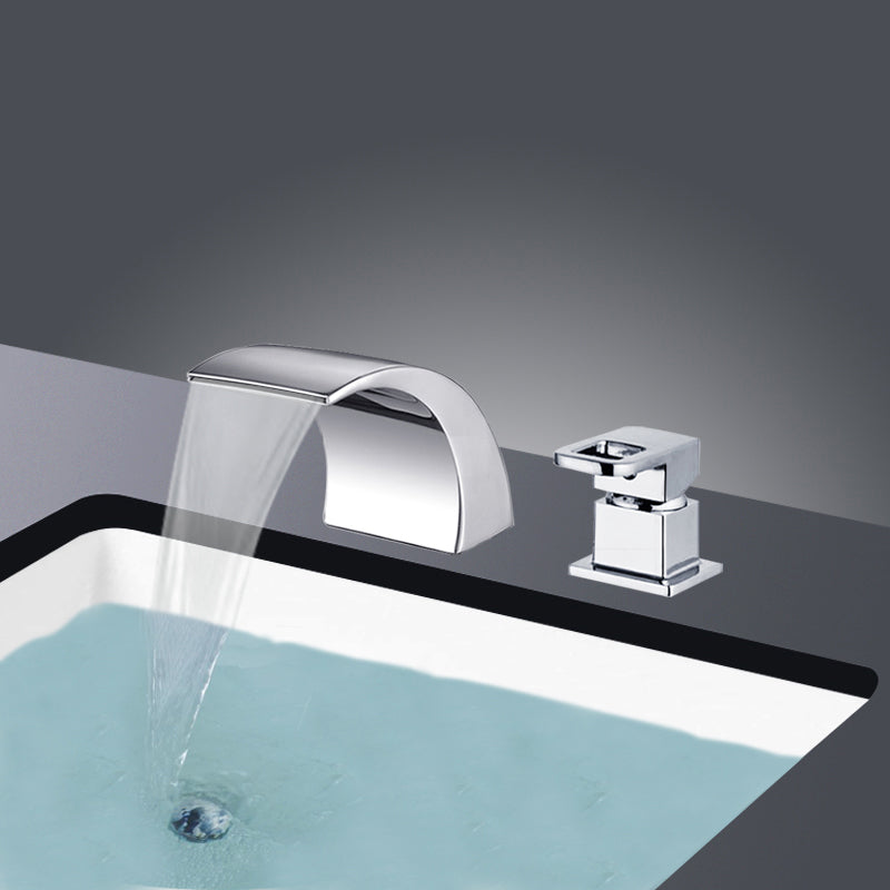 Lisslune | Modern Brass Roman Bathtub Faucet Waterfall Spout Bathtub Faucet