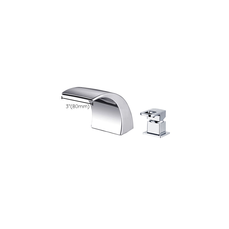Lisslune | Modern Brass Roman Bathtub Faucet Waterfall Spout Bathtub Faucet