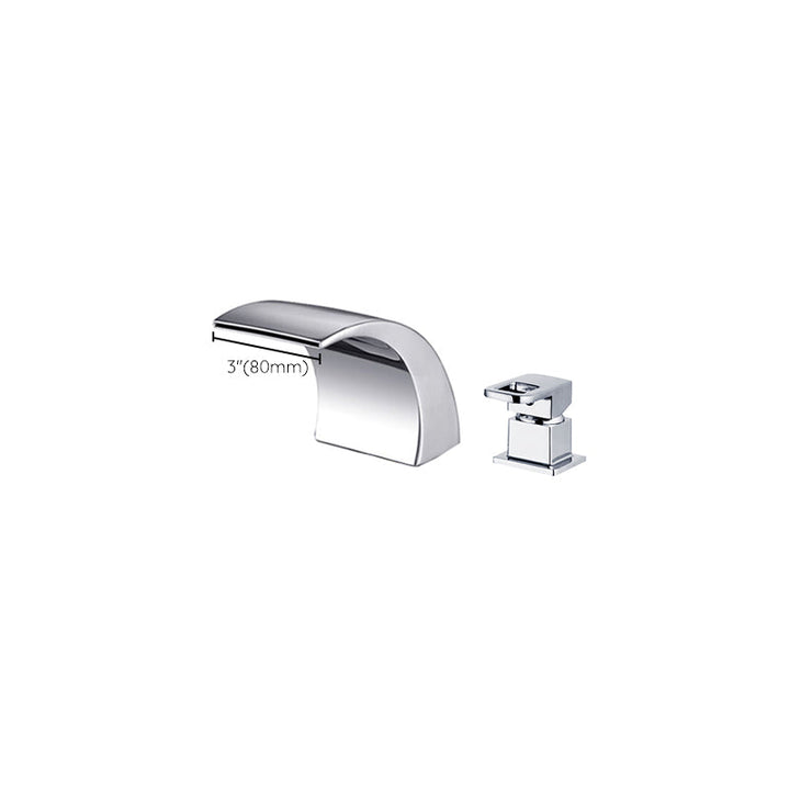 Lisslune | Modern Brass Roman Bathtub Faucet Waterfall Spout Bathtub Faucet