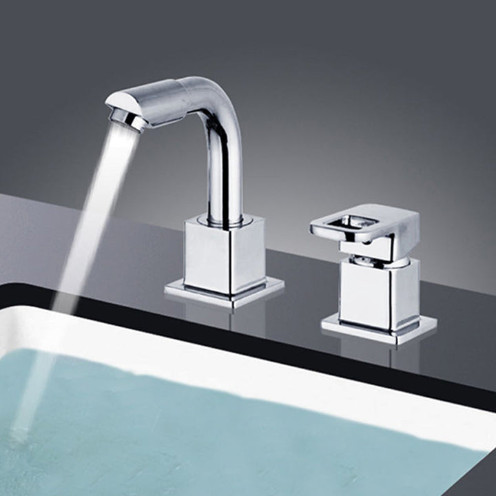 Lisslune | Chrome Bath Faucet Trim with Lever Handle Deck Mounted Bathtub Faucet