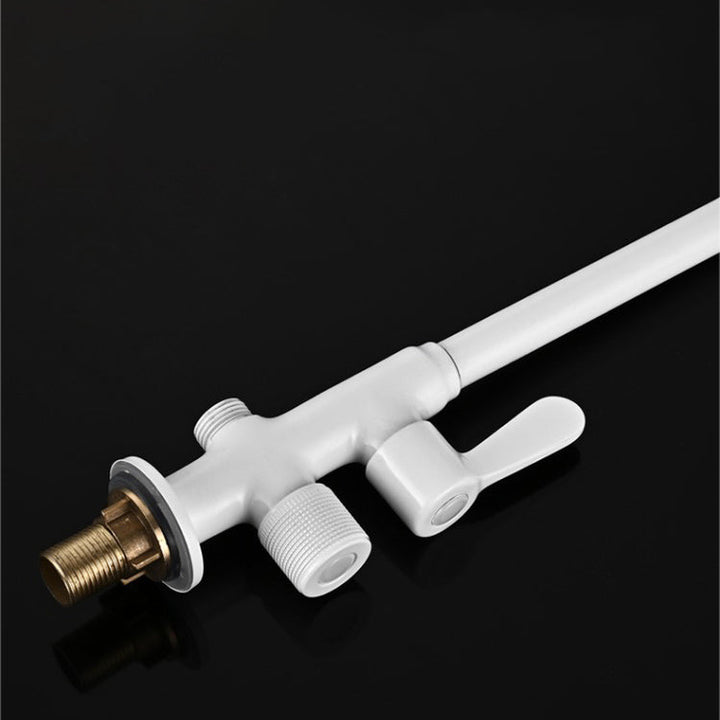 Lisslune | Single Cold Water Valve Uniform Color High Arc Deck Mounted Bathtub Faucet