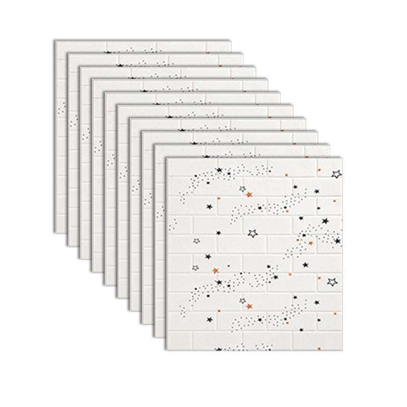 Lisslune | XPE Foam Wall Cladding Star Pattern Square Waterproof Wall Cladding for the Living Room