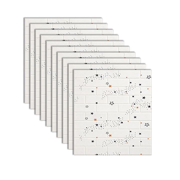 Lisslune | XPE Foam Wall Cladding Star Pattern Square Waterproof Wall Cladding for the Living Room