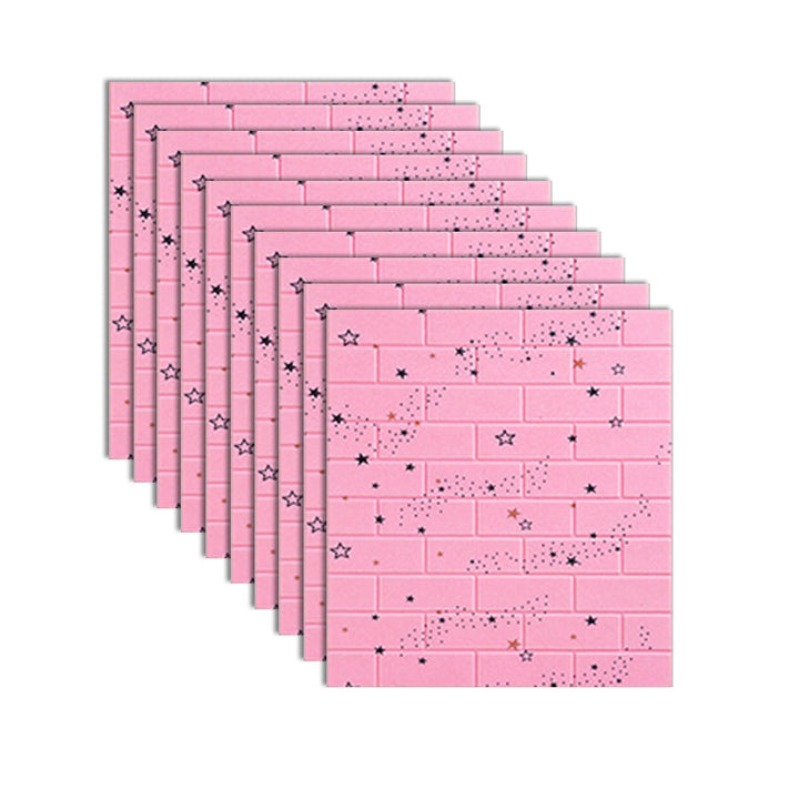 Lisslune | XPE Foam Wall Cladding Star Pattern Square Waterproof Wall Cladding for the Living Room