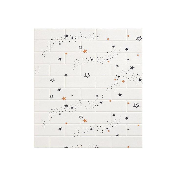 Lisslune | XPE Foam Wall Cladding Star Pattern Square Waterproof Wall Cladding for the Living Room