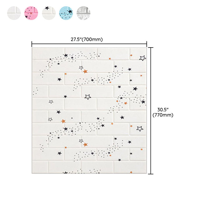 Lisslune | XPE Foam Wall Cladding Star Pattern Square Waterproof Wall Cladding for the Living Room