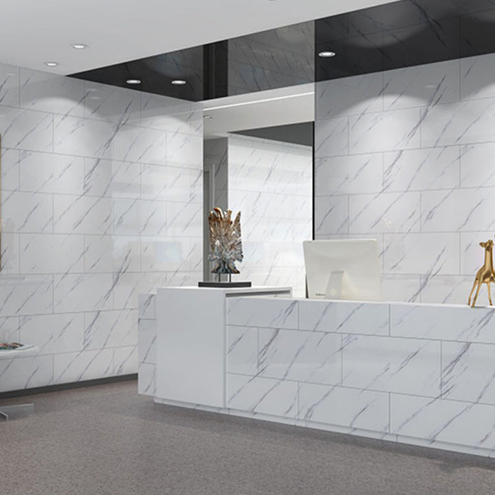 Lisslune | PVC Wall Panel Rectangle Waterproof Wall Cladding for the Living Room