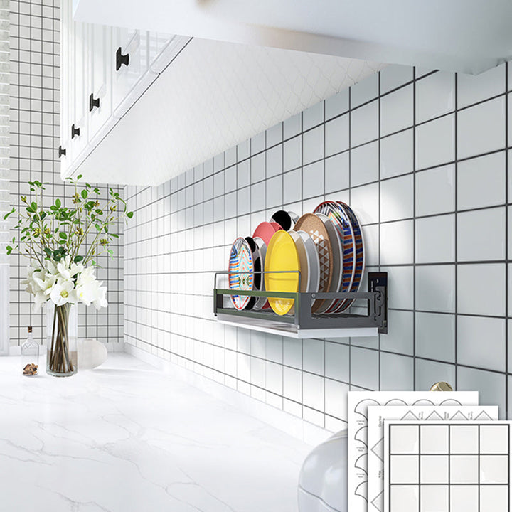 Lisslune | Plastic Peel and Stick Wall Tiles 3D Square Peel and Stick Backing