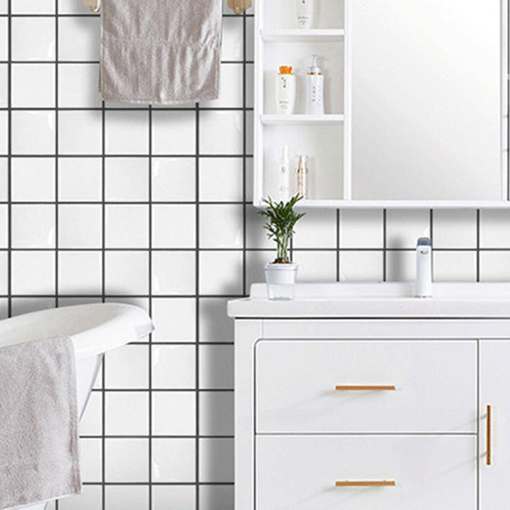 Lisslune | Plastic Peel and Stick Wall Tiles 3D Square Peel and Stick Backing