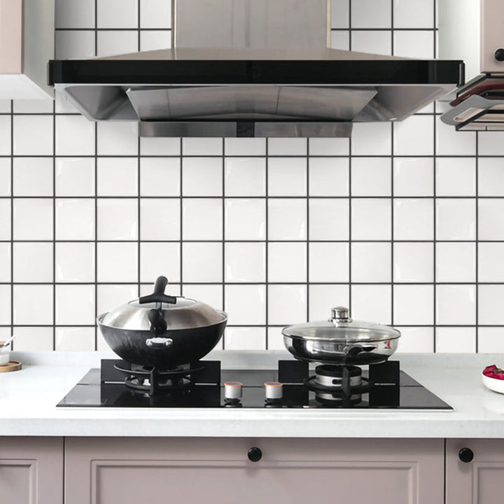 Lisslune | Plastic Peel and Stick Wall Tiles 3D Square Peel and Stick Backing
