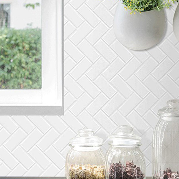 Lisslune | Plastic Peel and Stick Wall Tiles 3D Square Peel and Stick Backing