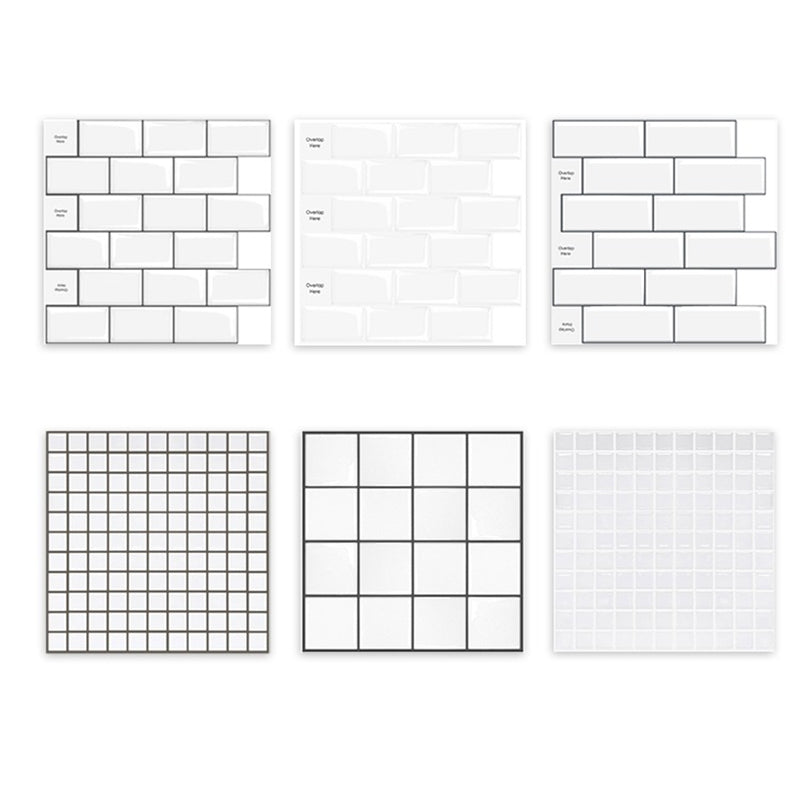 Lisslune | Plastic Peel and Stick Wall Tiles 3D Square Peel and Stick Backing