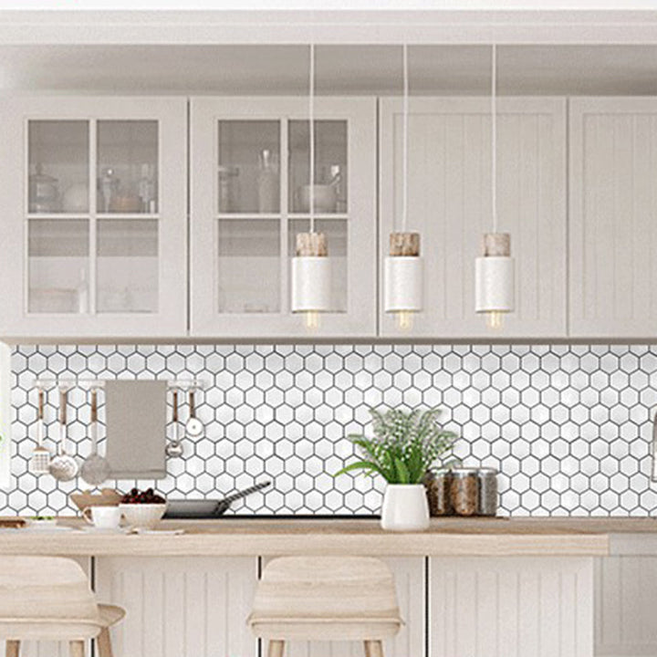 Lisslune | Plastic Peel and Stick Wall Tiles 3D Square Peel and Stick Backing