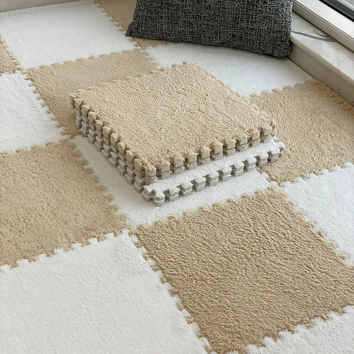 Lisslune | Modern carpet tiles level loop snap system square bedroom carpet tiles
