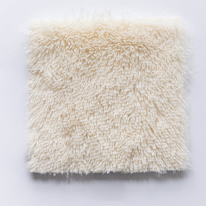 Lisslune | Bedroom Carpet Tiles Solid Color Square Shag Stain Resistant Carpet Tiles
