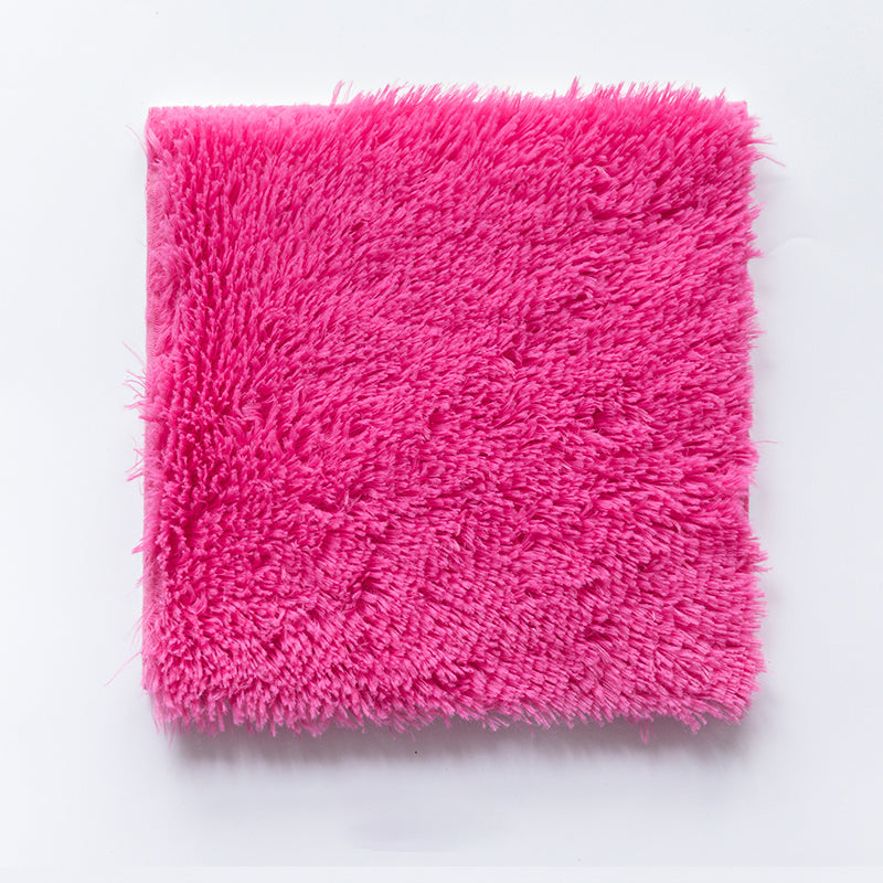 Lisslune | Bedroom Carpet Tiles Solid Color Square Shag Stain Resistant Carpet Tiles