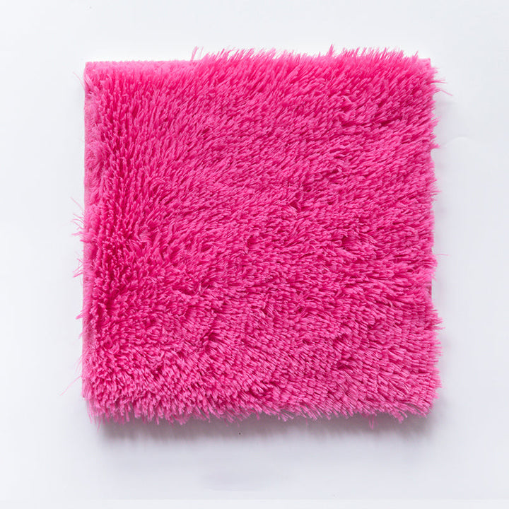 Lisslune | Bedroom Carpet Tiles Solid Color Square Shag Stain Resistant Carpet Tiles