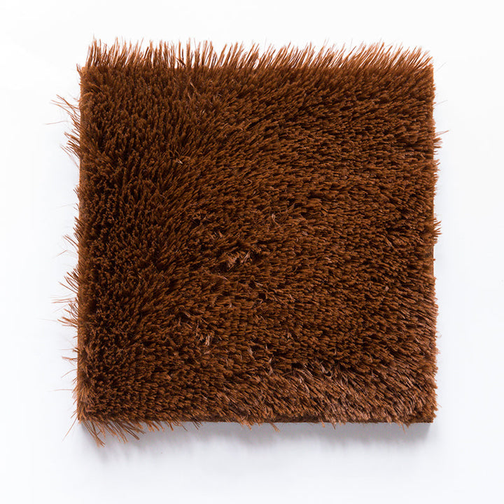 Lisslune | Bedroom Carpet Tiles Solid Color Square Shag Stain Resistant Carpet Tiles