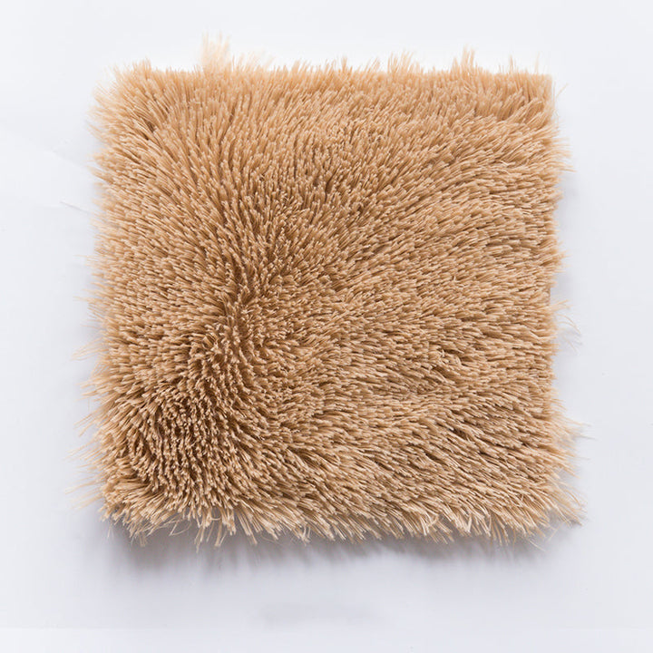 Lisslune | Bedroom Carpet Tiles Solid Color Square Shag Stain Resistant Carpet Tiles