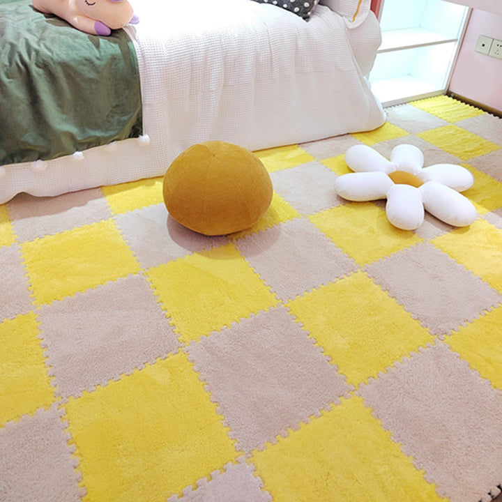 Lisslune | Modern Tiles and Carpet Plush Cut Composite Non-Slip Carpet Tiles