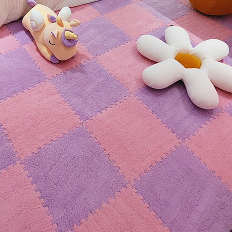 Lisslune | Modern Tiles and Carpet Plush Cut Composite Non-Slip Carpet Tiles