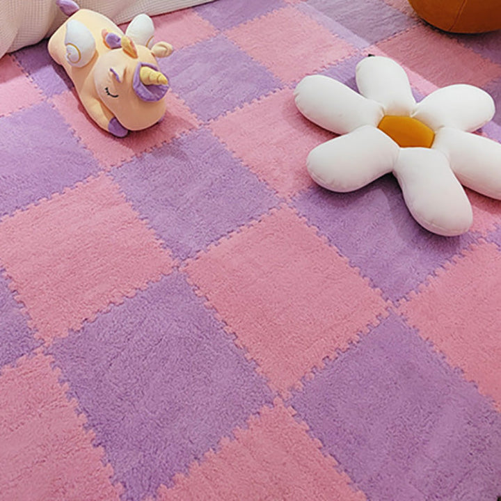 Lisslune | Modern Tiles and Carpet Plush Cut Composite Non-Slip Carpet Tiles