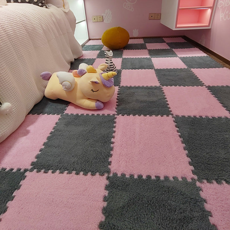 Lisslune | Modern Tiles and Carpet Plush Cut Composite Non-Slip Carpet Tiles