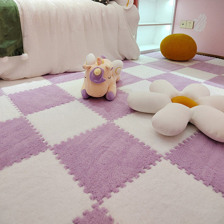 Lisslune | Modern Tiles and Carpet Plush Cut Composite Non-Slip Carpet Tiles