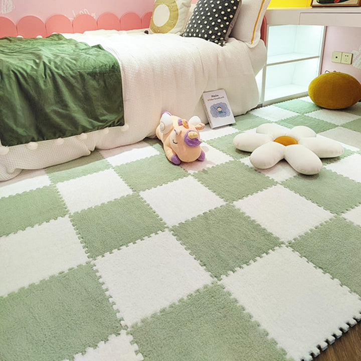 Lisslune | Modern Tiles and Carpet Plush Cut Composite Non-Slip Carpet Tiles
