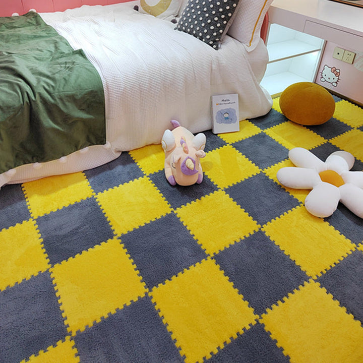 Lisslune | Modern Tiles and Carpet Plush Cut Composite Non-Slip Carpet Tiles