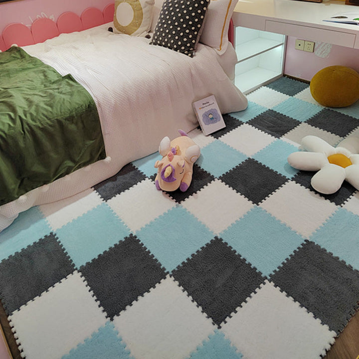 Lisslune | Modern Tiles and Carpet Plush Cut Composite Non-Slip Carpet Tiles
