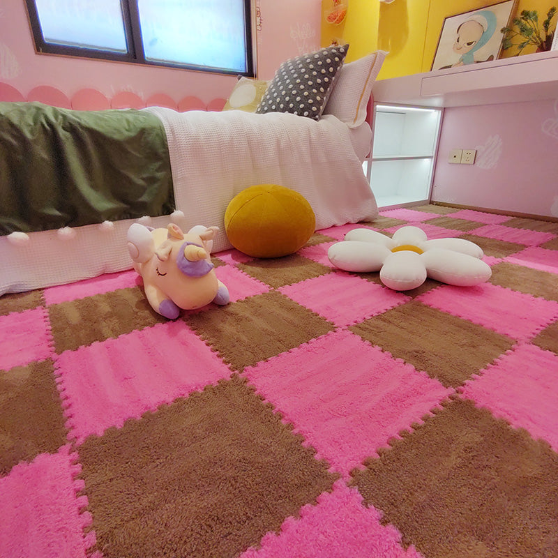 Lisslune | Modern Tiles and Carpet Plush Cut Composite Non-Slip Carpet Tiles
