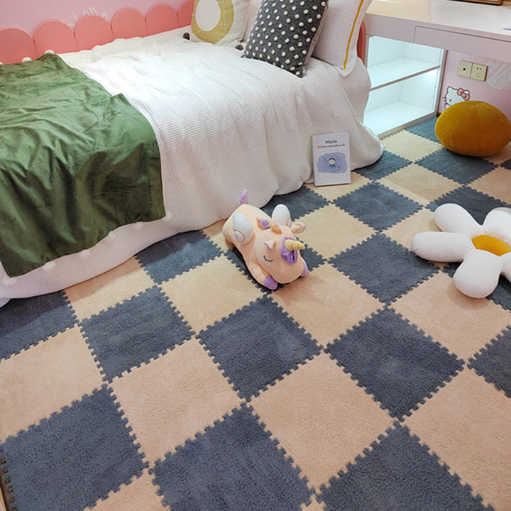 Lisslune | Modern Tiles and Carpet Plush Cut Composite Non-Slip Carpet Tiles