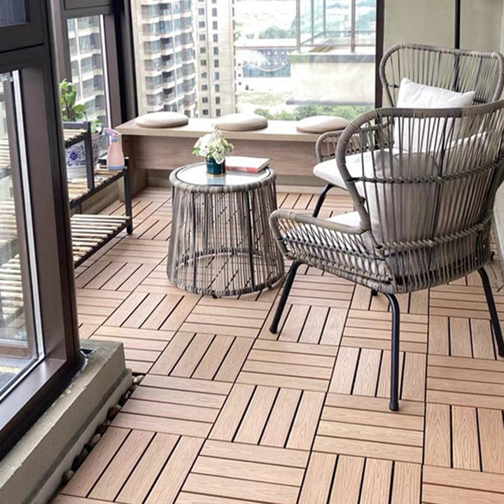 Lisslune | Modern Style Wood Floor Corrosion Protection Square Outdoor Wood Floor