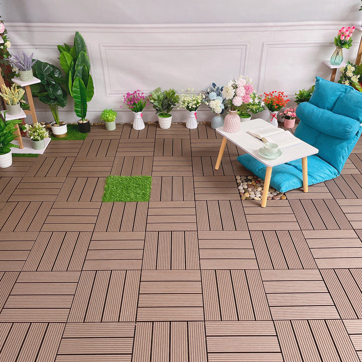Lisslune | Modern Style Wood Floor Corrosion Protection Square Outdoor Wood Floor