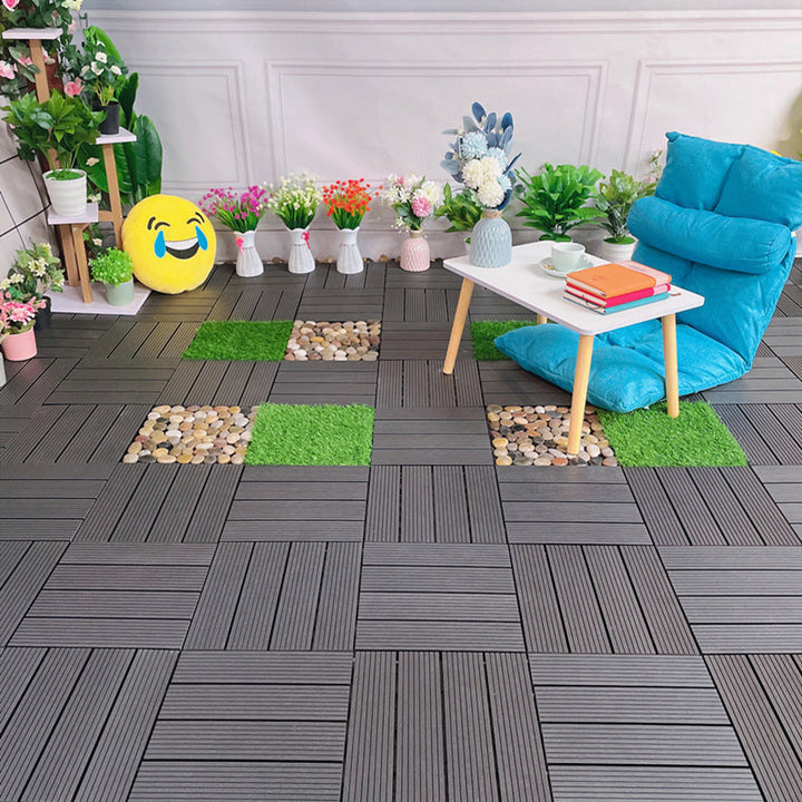 Lisslune | Modern Style Wood Floor Corrosion Protection Square Outdoor Wood Floor
